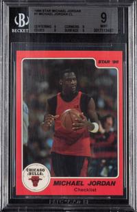A 1986 Michael Jordan Star Set Checklist Card No. 1 (BGS 9 MINT)