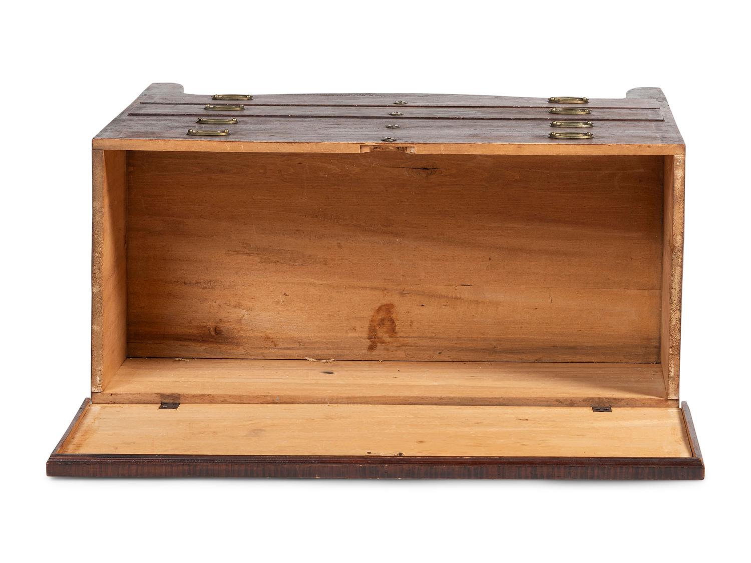 A Country Grain Painted Maple Two-Drawer Blanket Chest