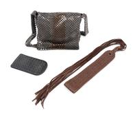 Three Bottega Veneta Items: One Bag, One Eyeglass Case, One Belt
