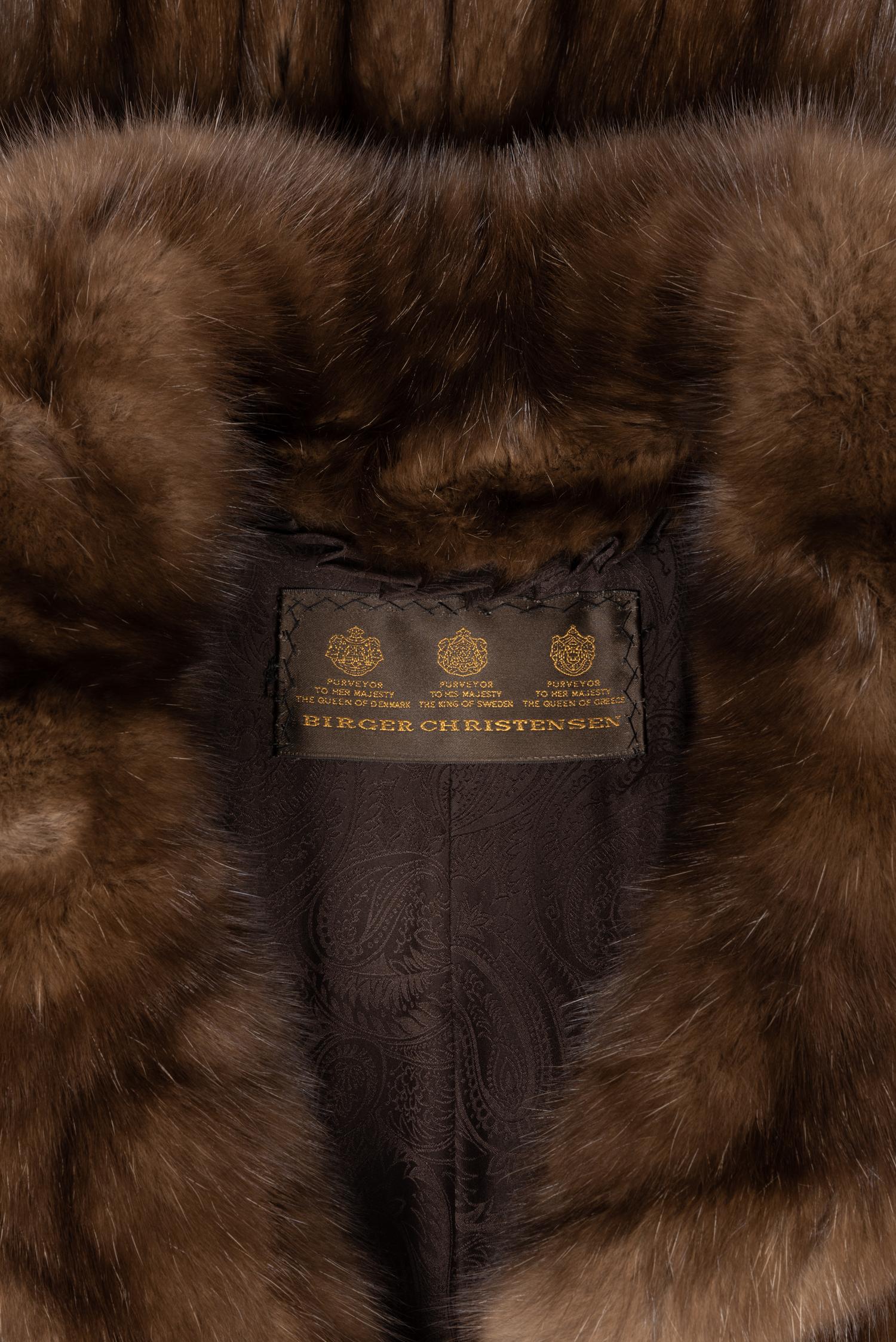 Birger Christensen Sable Fur Coat, 2000s