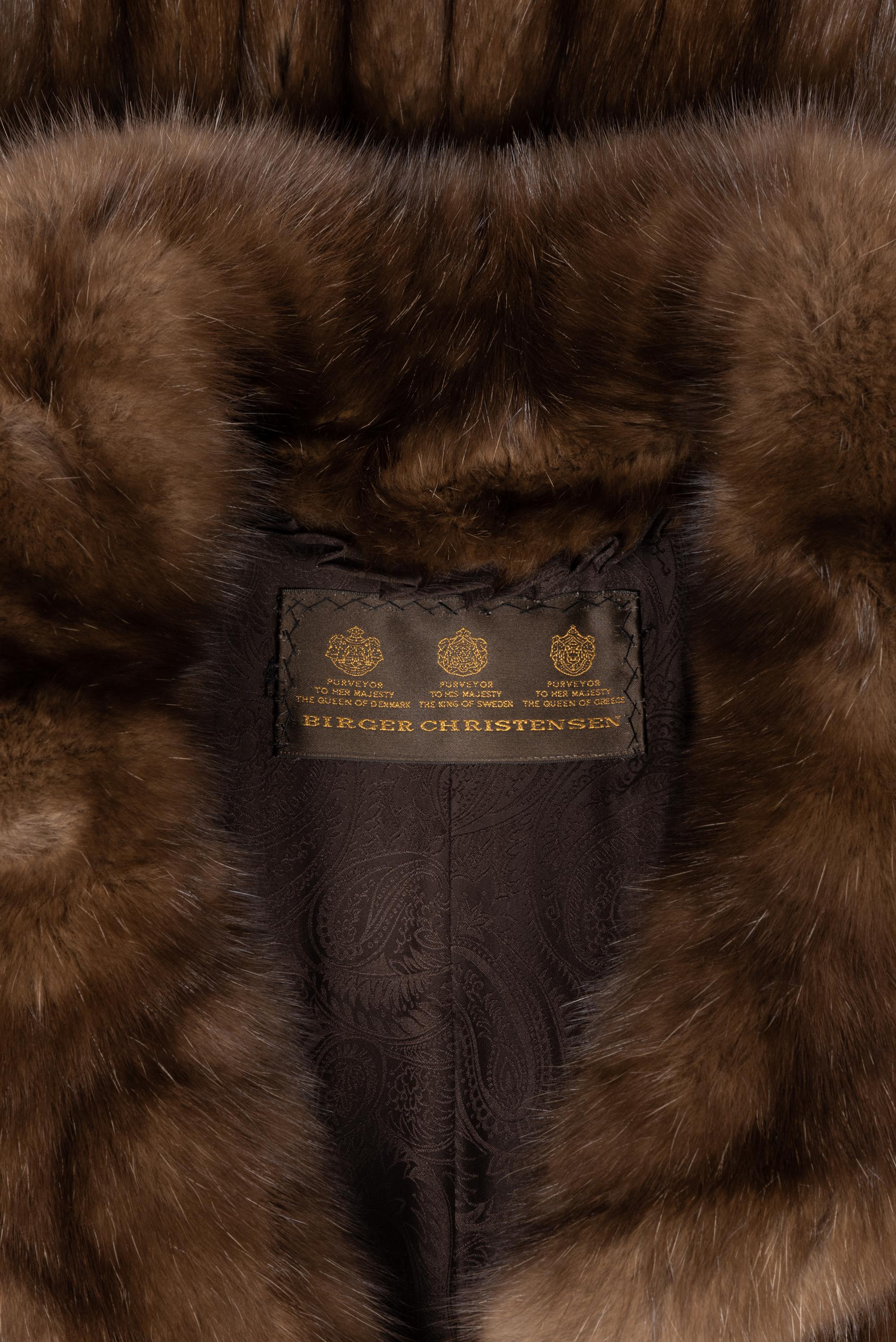 Birger Christensen Sable Fur Coat, 2000s