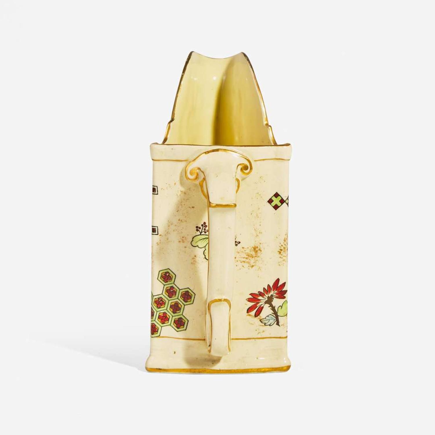 A Royal Worcester bone china jug Attributed to Christopher Dresser (English, 1834-1904), England, bearing date mark for 1876