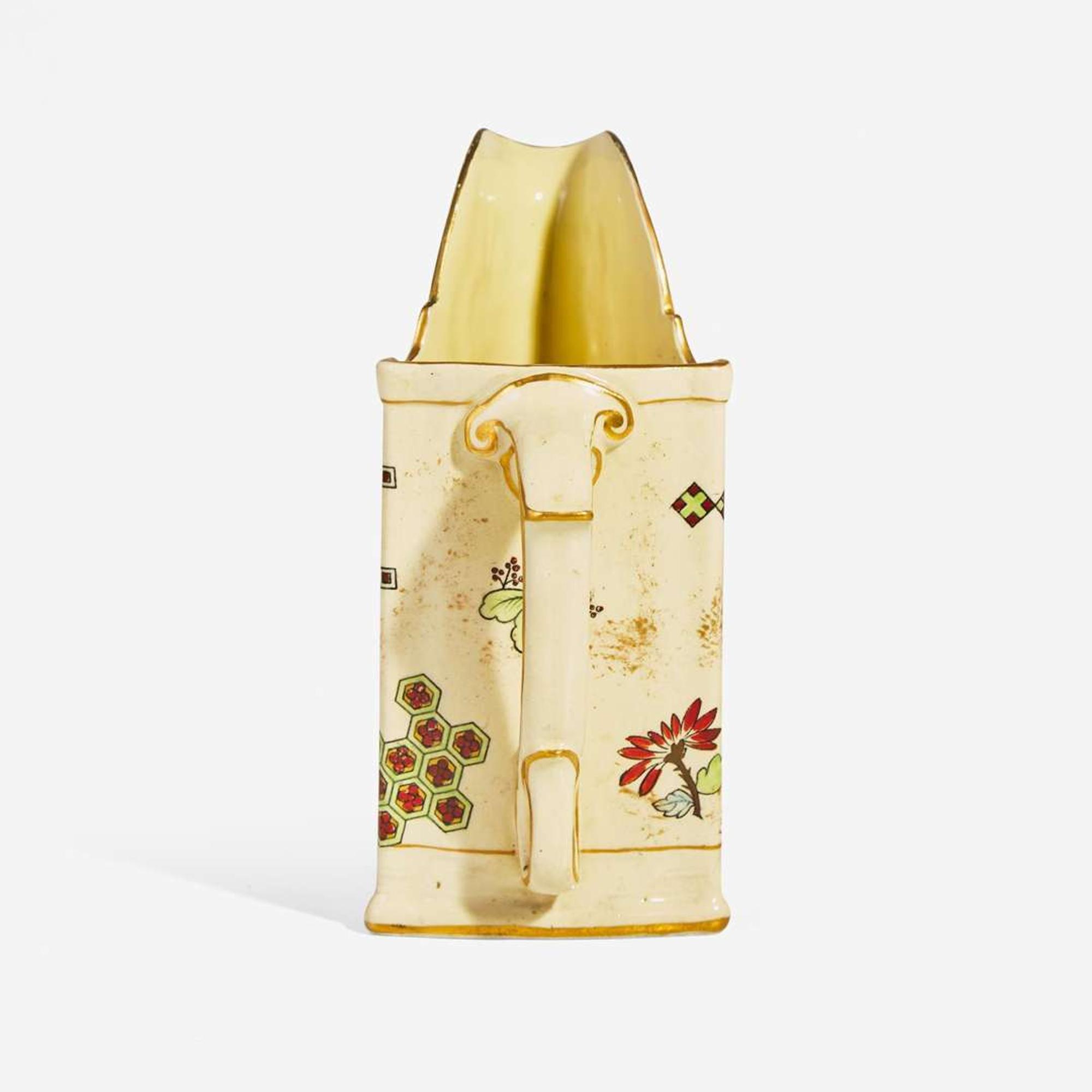 A Royal Worcester bone china jug Attributed to Christopher Dresser (English, 1834-1904), England, bearing date mark for 1876