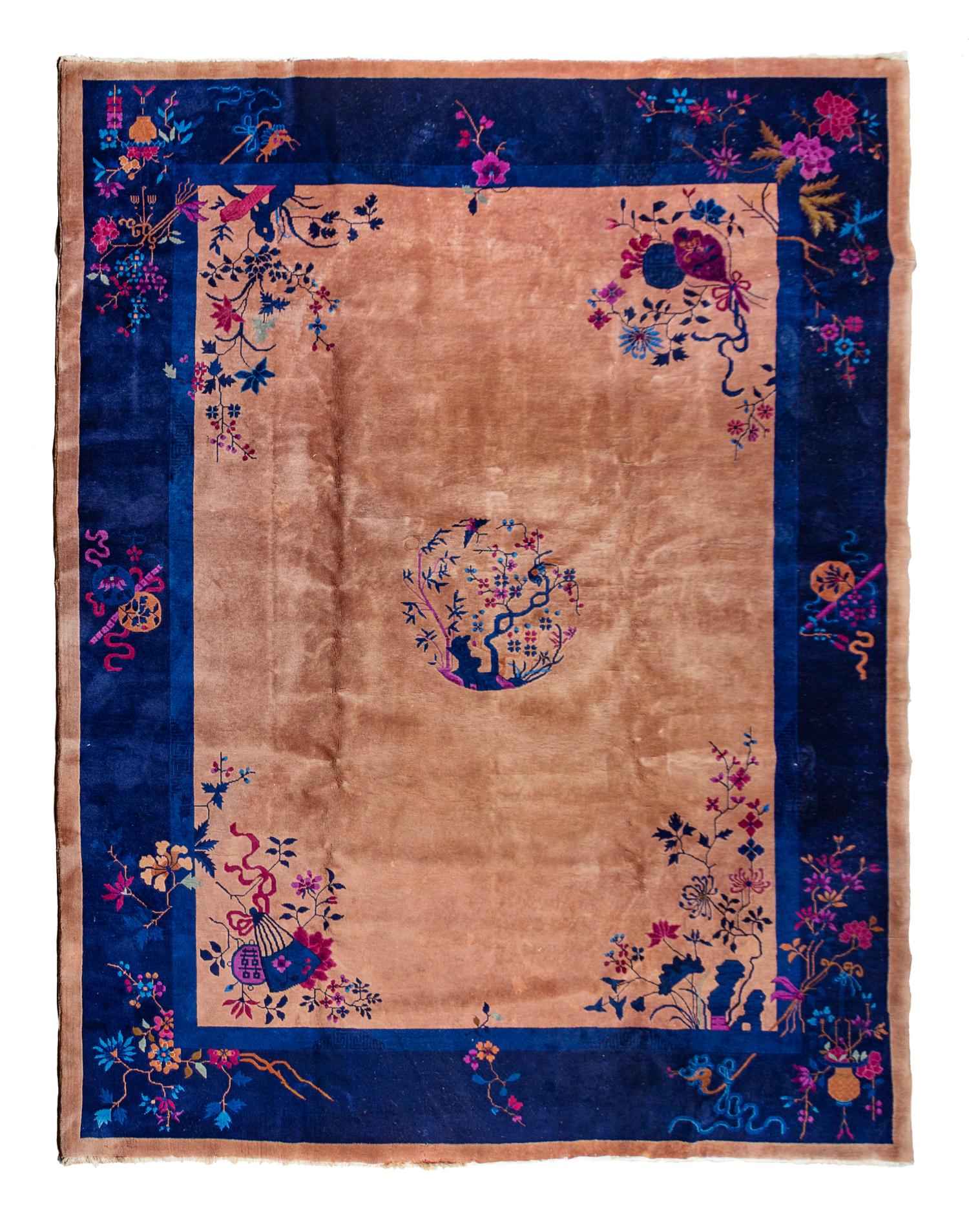A Chinese Wool and Silk Rug