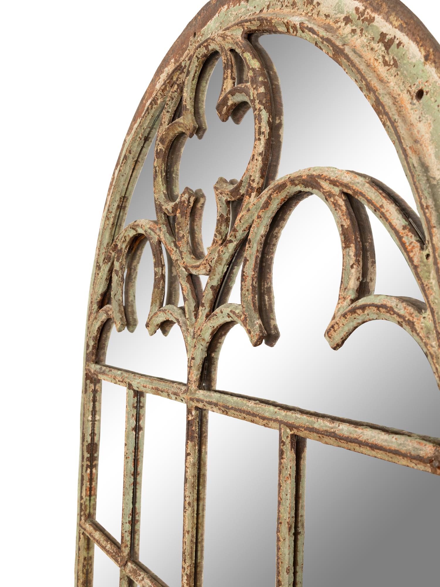 A Large Gothic Revival Cast Iron Chapel Window