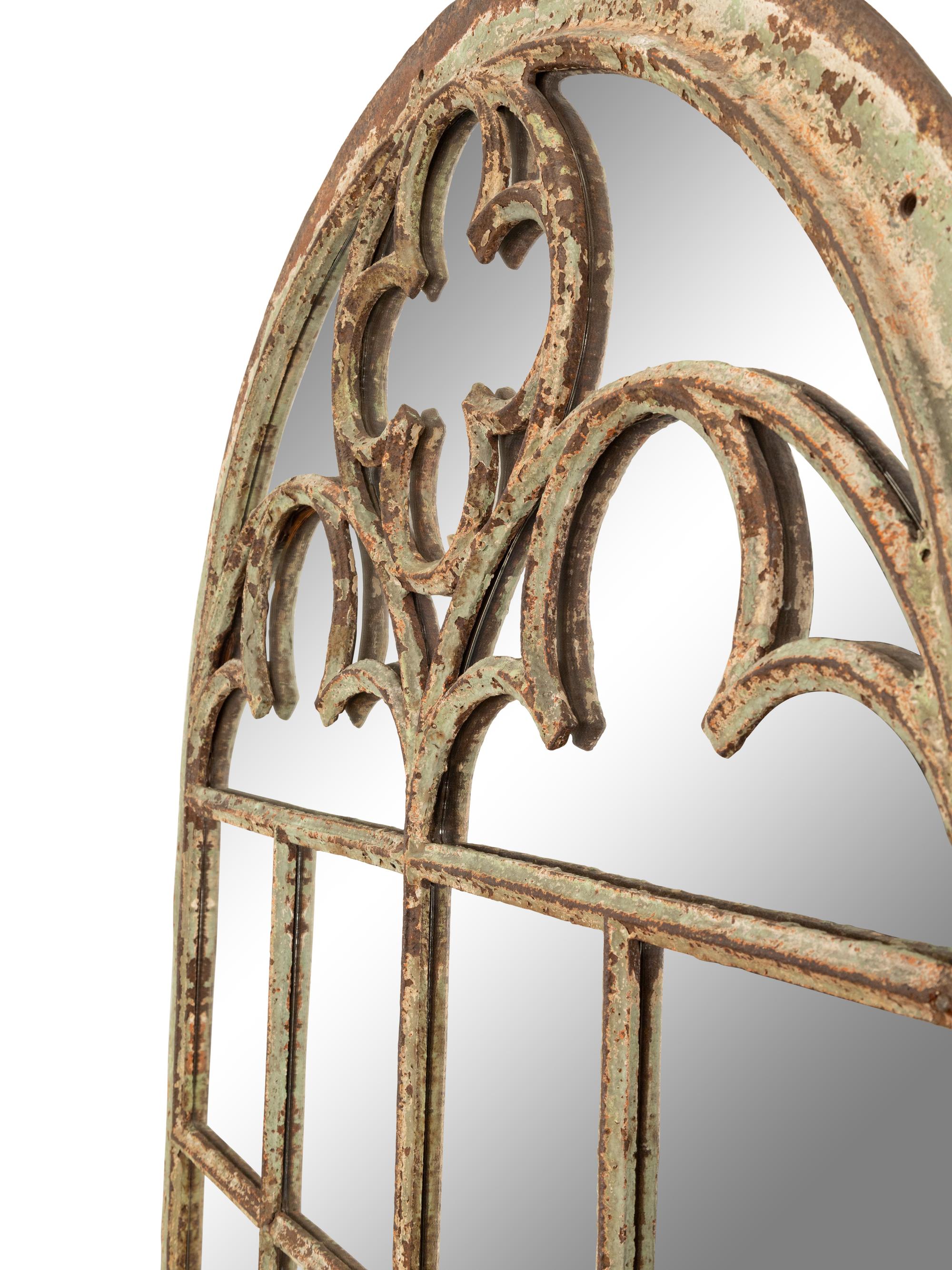 A Large Gothic Revival Cast Iron Chapel Window