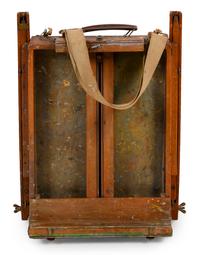 Two Antique Easels and a Painter's Palette