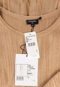 Chanel Pleated Gold Thread Knit Dress, Fall 2016