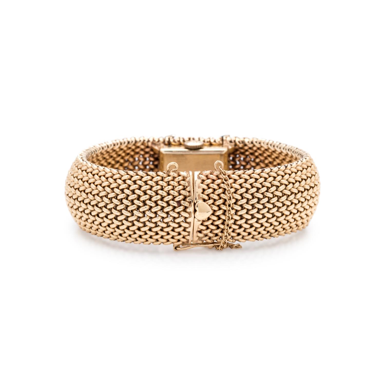 14K YELLOW GOLD AND DIAMOND SURPRISE WATCH
