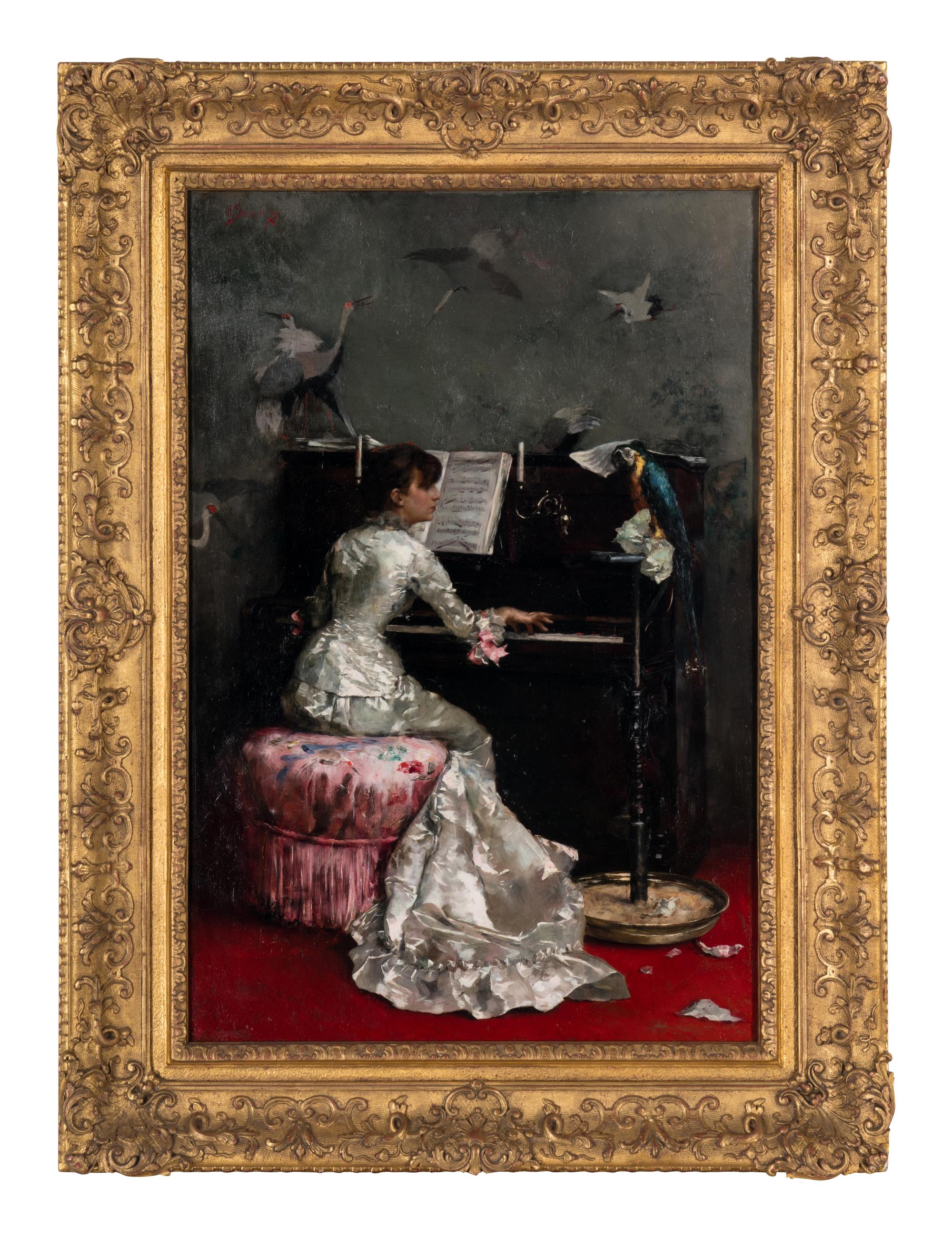 Young Woman at Piano , 1878