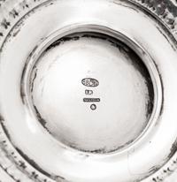 A Fabergé Silver Creamer and Covered Sugar Set