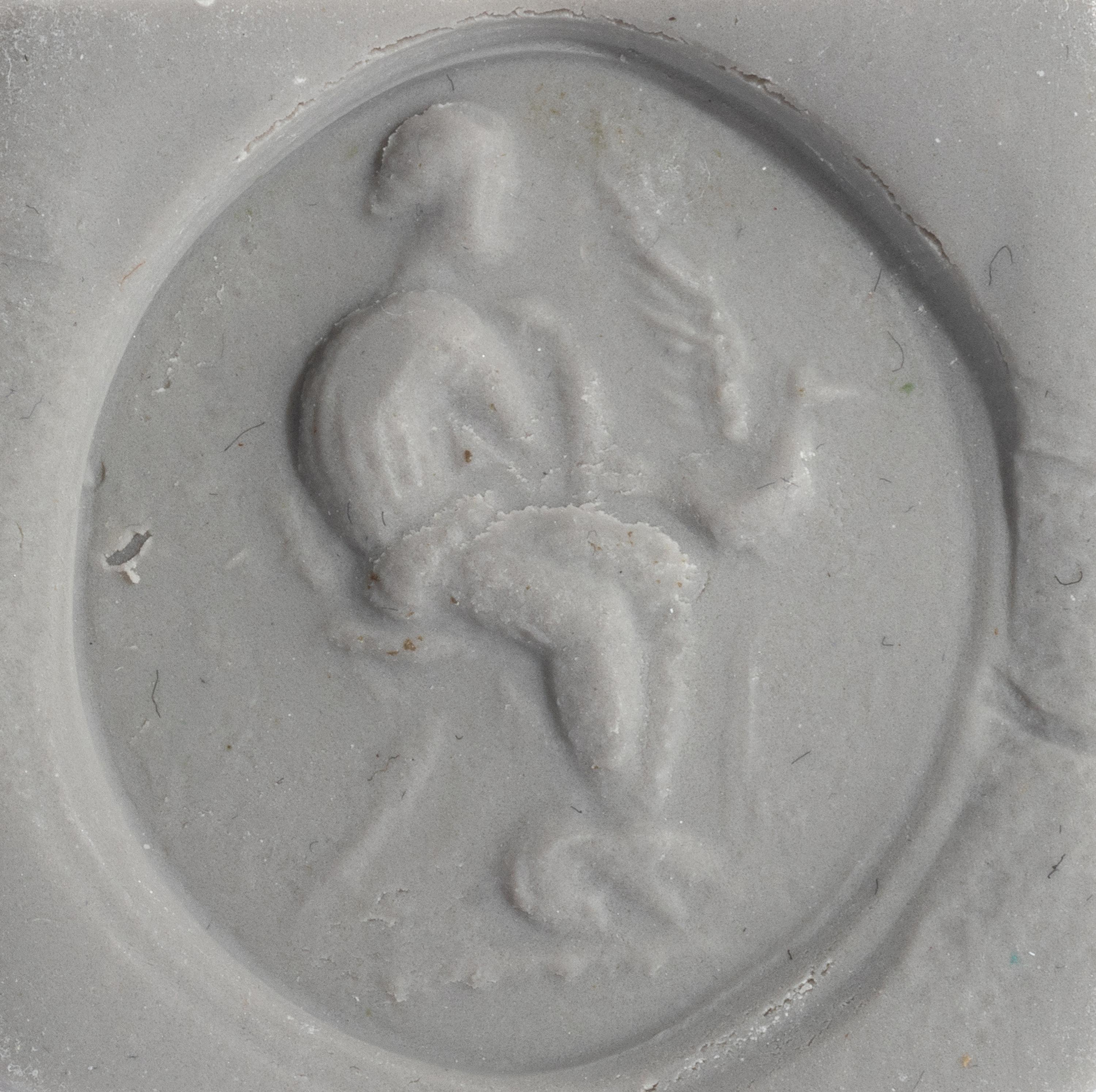 A Greek Bronze Finger Ring with Leda and the Swan or Aphrodite and her Dove