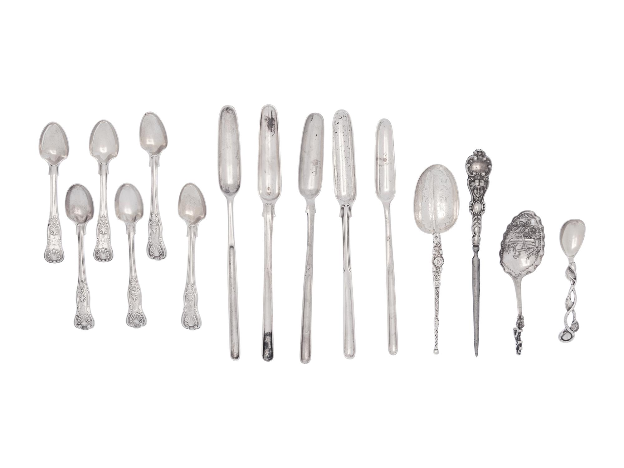 A Group of Silver Flatware Articles