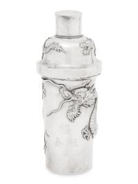 A Chinese Silver 'Dragon' Cocktail Shaker