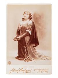 [19TH AND 20TH-CENTURY OPERA SINGERS]. A group of 8 photographs, cabinet photographs, or photographic postcards of opera singers from the 1890s-1900s, most signed, comprising images of: