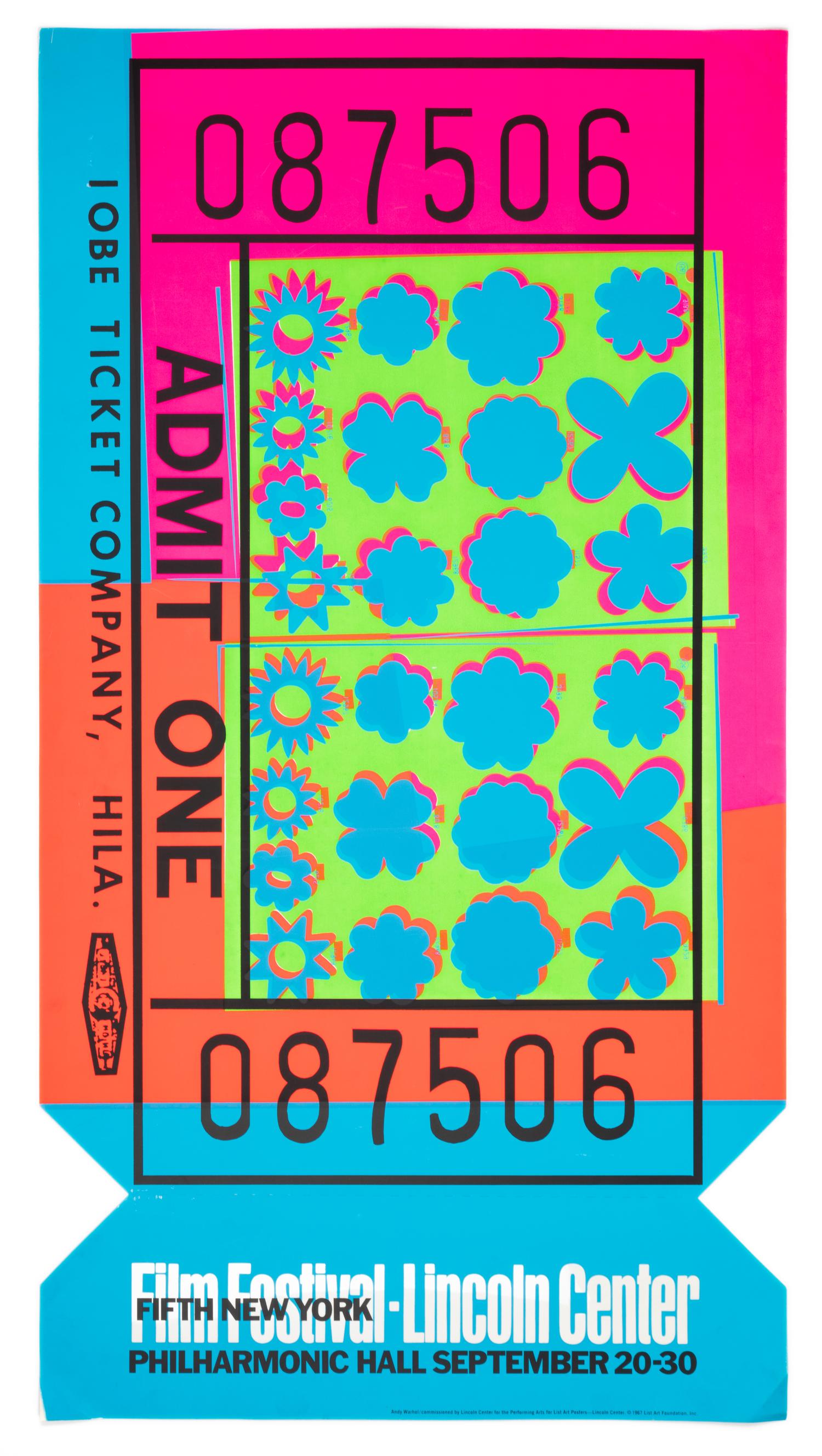 Andy Warhol, (American, 1928-1987), Film Festival, Lincoln Center, 1962