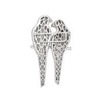 DIAMOND AND COLORED DIAMOND PARROT BROOCH