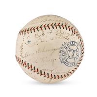 A 1927 Detroit Tigers Team Signed Autograph Baseball Featuring Hall of Famers Harry Heilmann, Heinie Manush and Charlie Gehringer (PSA Letter of Authenticity),