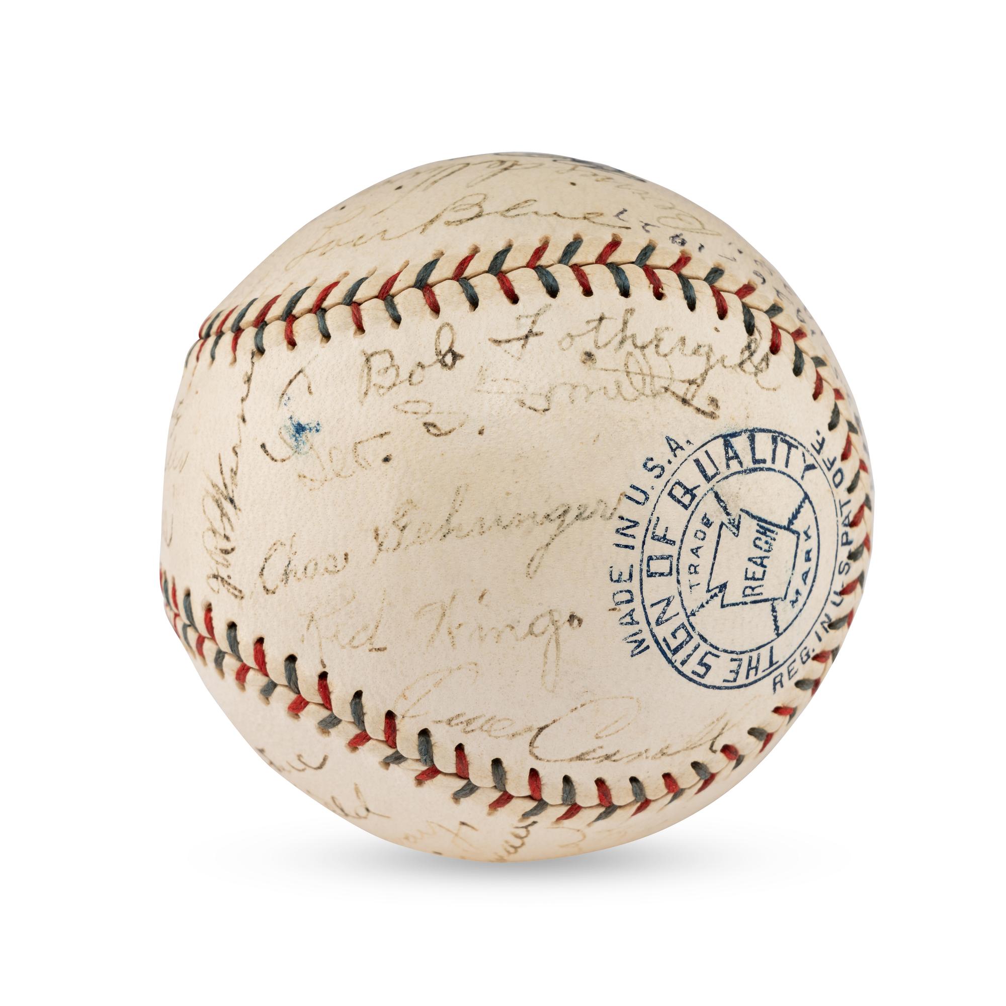 A 1927 Detroit Tigers Team Signed Autograph Baseball Featuring Hall of Famers Harry Heilmann, Heinie Manush and Charlie Gehringer (PSA Letter of Authenticity),