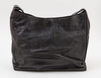 A Bottega Veneta Black Shoulder Bag, 1980-90s 12" x 10.5" x 3.5"; Strap drop: 19".