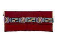 Apsáalooke (Crow) Beaded Hide Blanket Strip, with Blanket