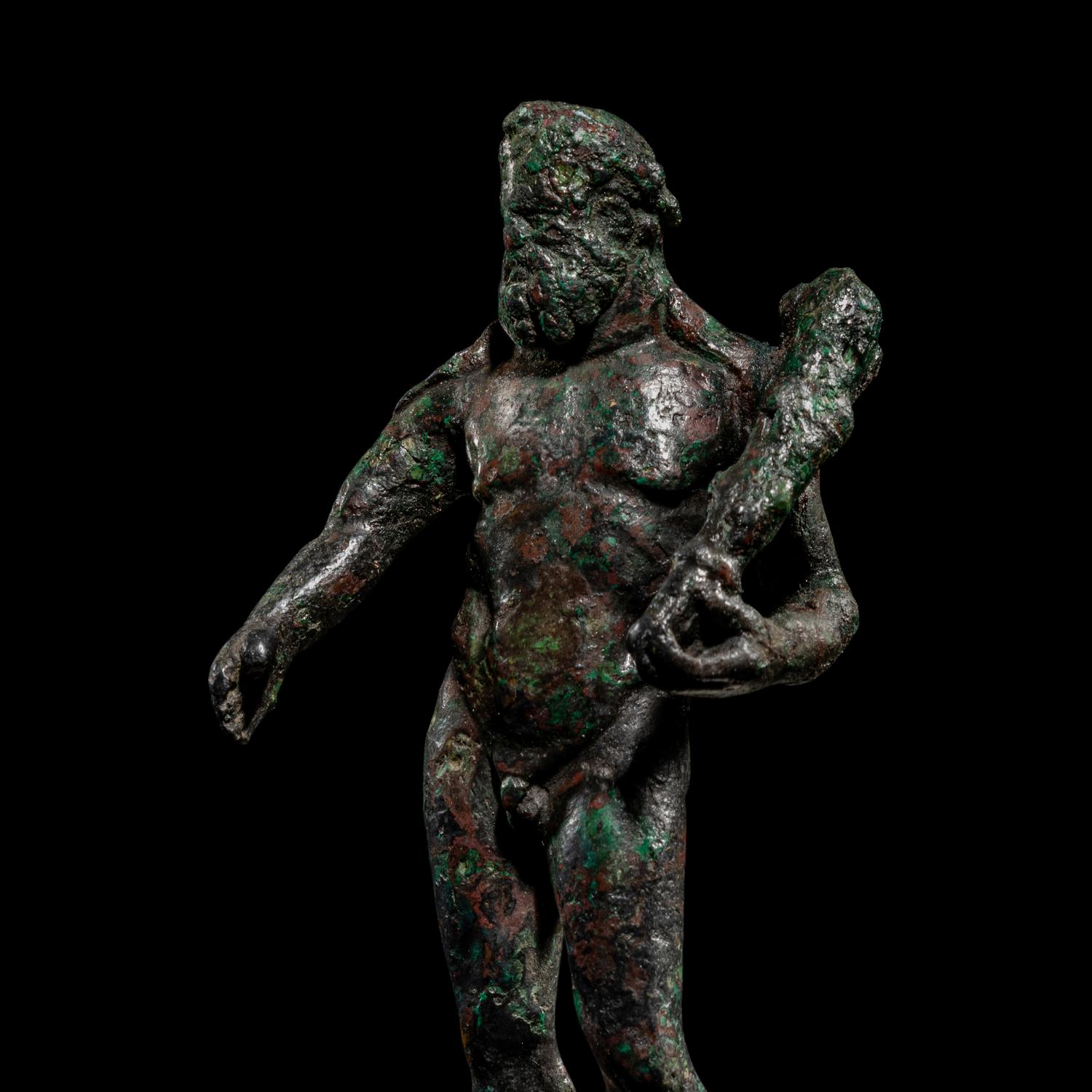 A Roman Bronze Statuette of Hercules