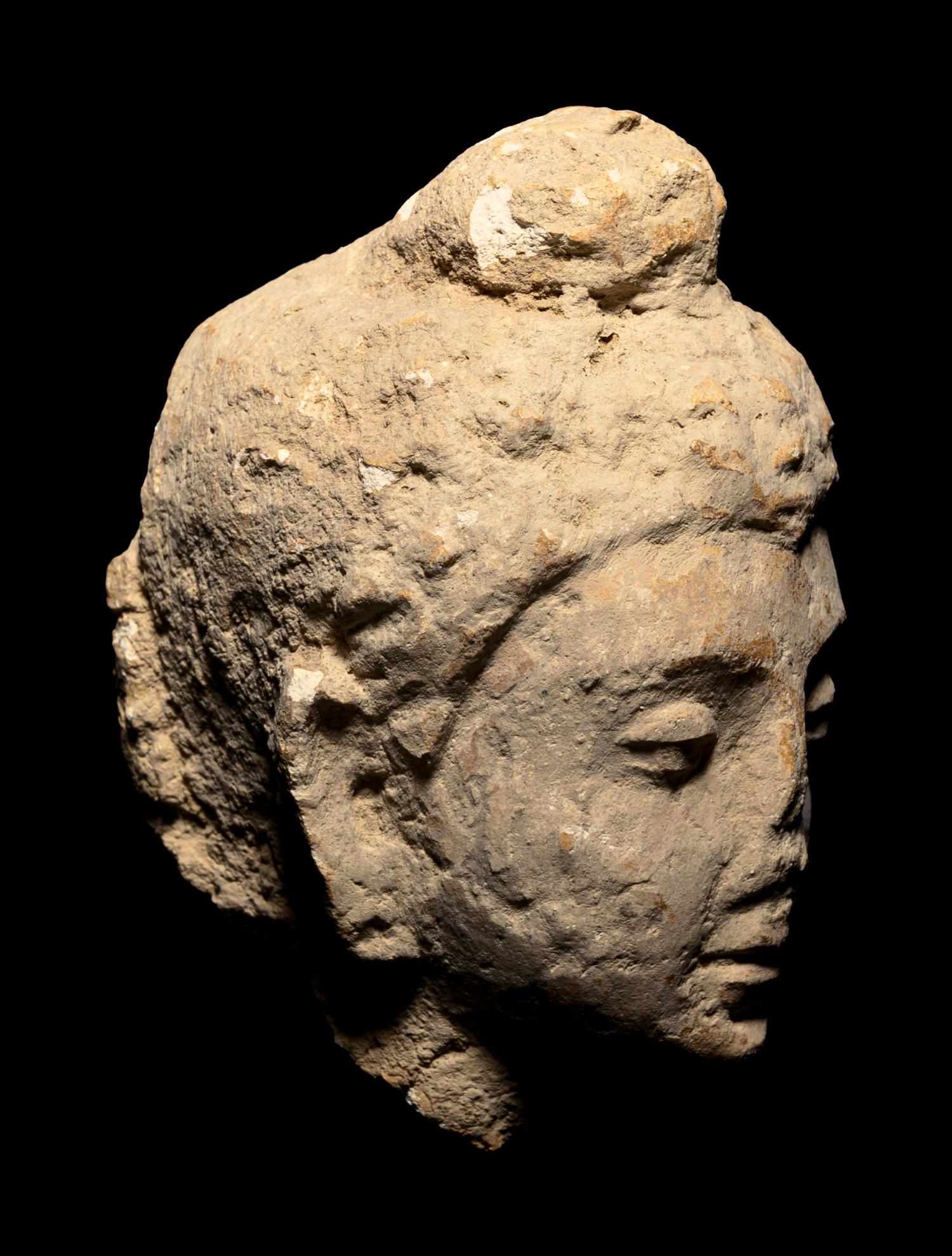 Five Gandharan Fragmentary Stucco Heads