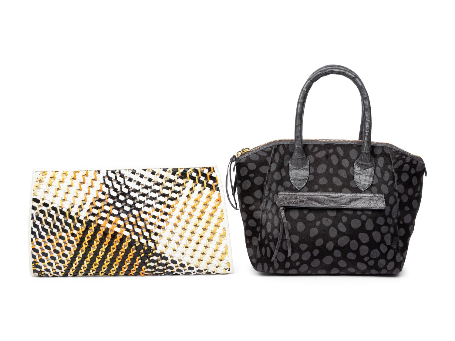 Nancy Gonzalez, Woven Clutch and Tote