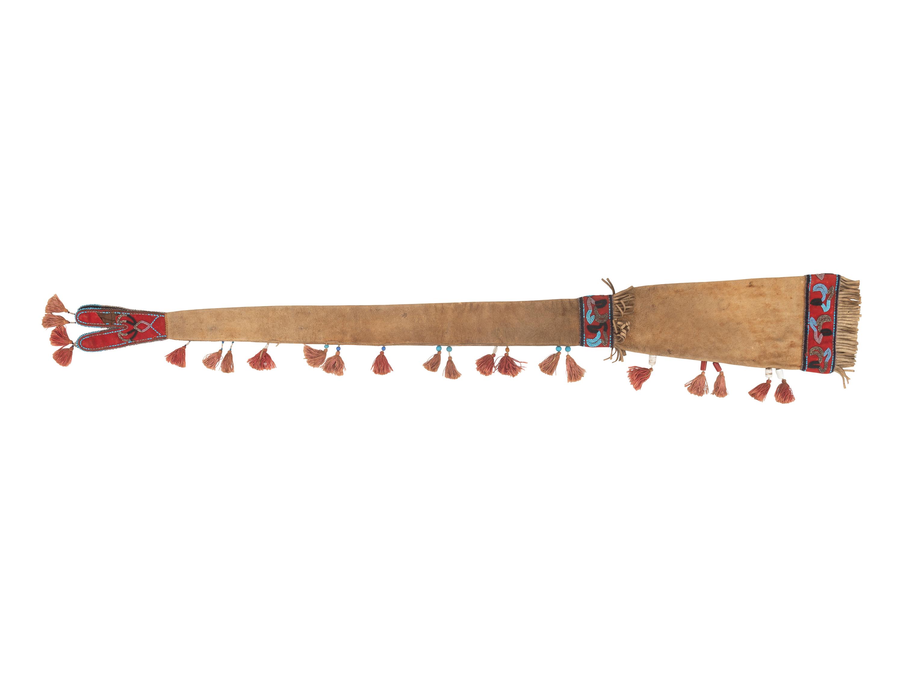 Athapaskan Moose Hide Beaded Rifle Scabbard