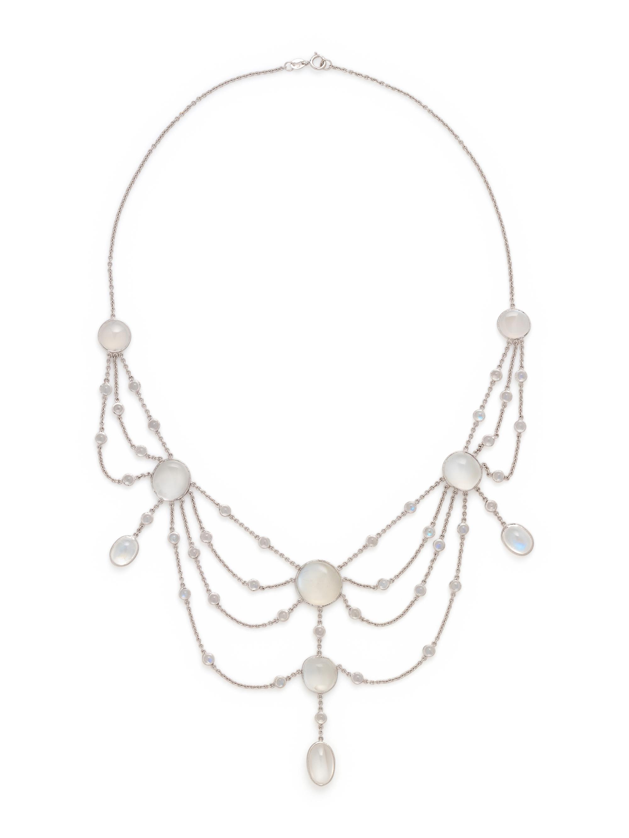 MOONSTONE SWAG NECKLACE