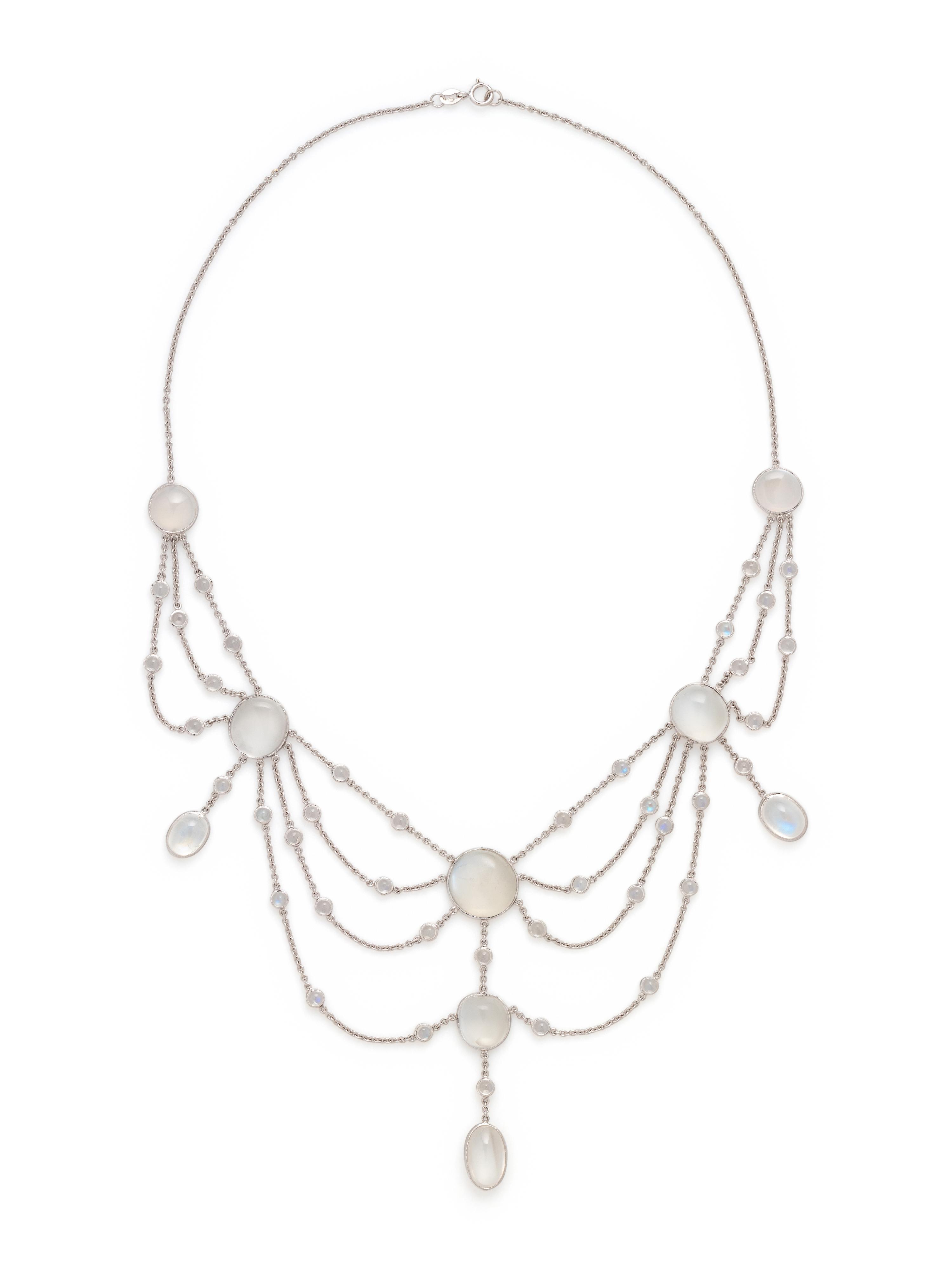MOONSTONE SWAG NECKLACE