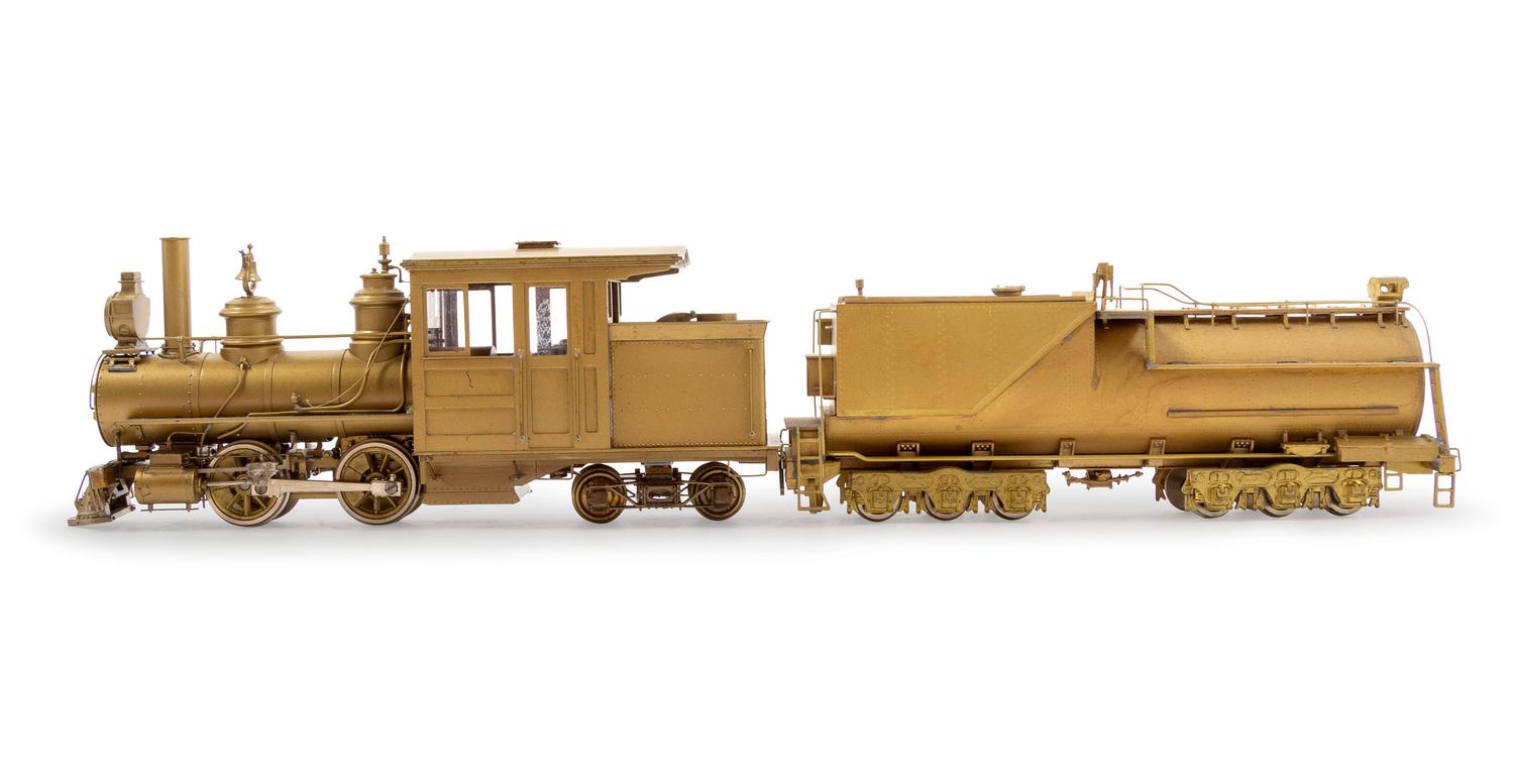 A Group of Four Brass HO-Gauge Locomotives and Tenders