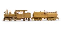 A Group of Four Brass HO-Gauge Locomotives and Tenders