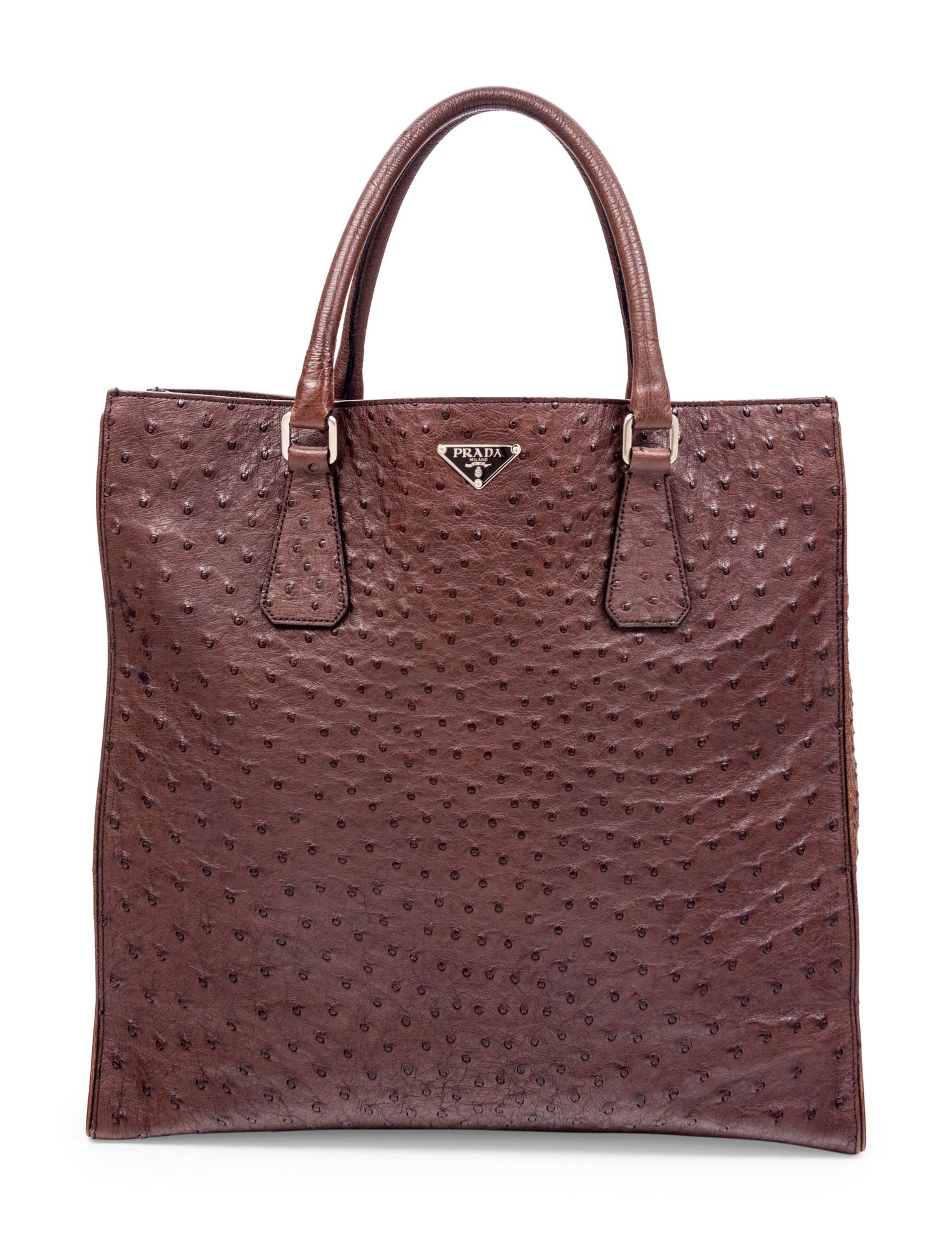 Prada Ostrich Tote