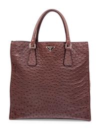 Prada Ostrich Tote
