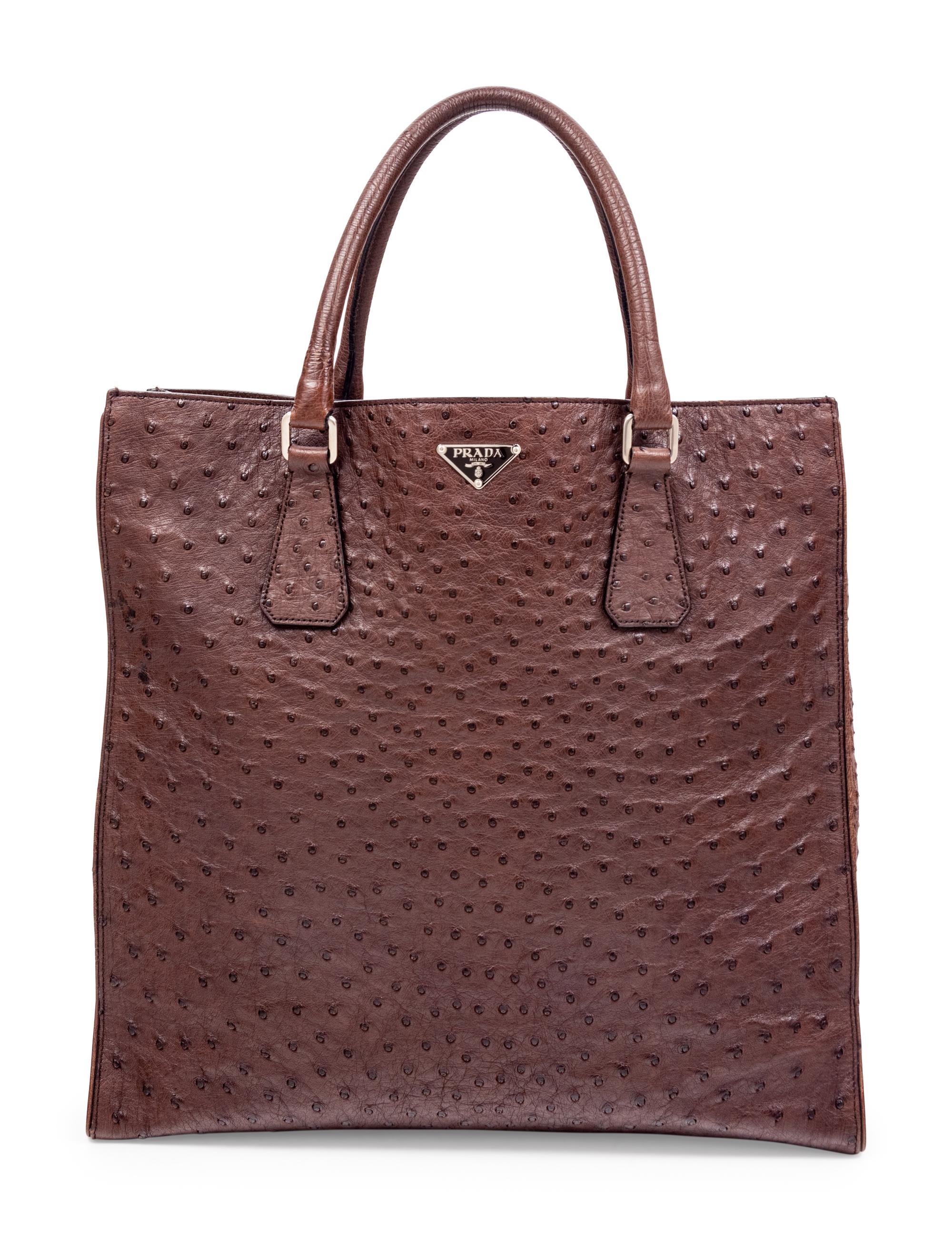 Prada Ostrich Tote