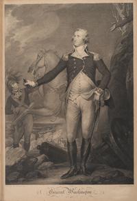 [WASHINGTON, George (1732-1799).] CHEESMAN, T., engraver. after John TRUMBULL, artist. A.C. de POGGI, publisher. General Washington.