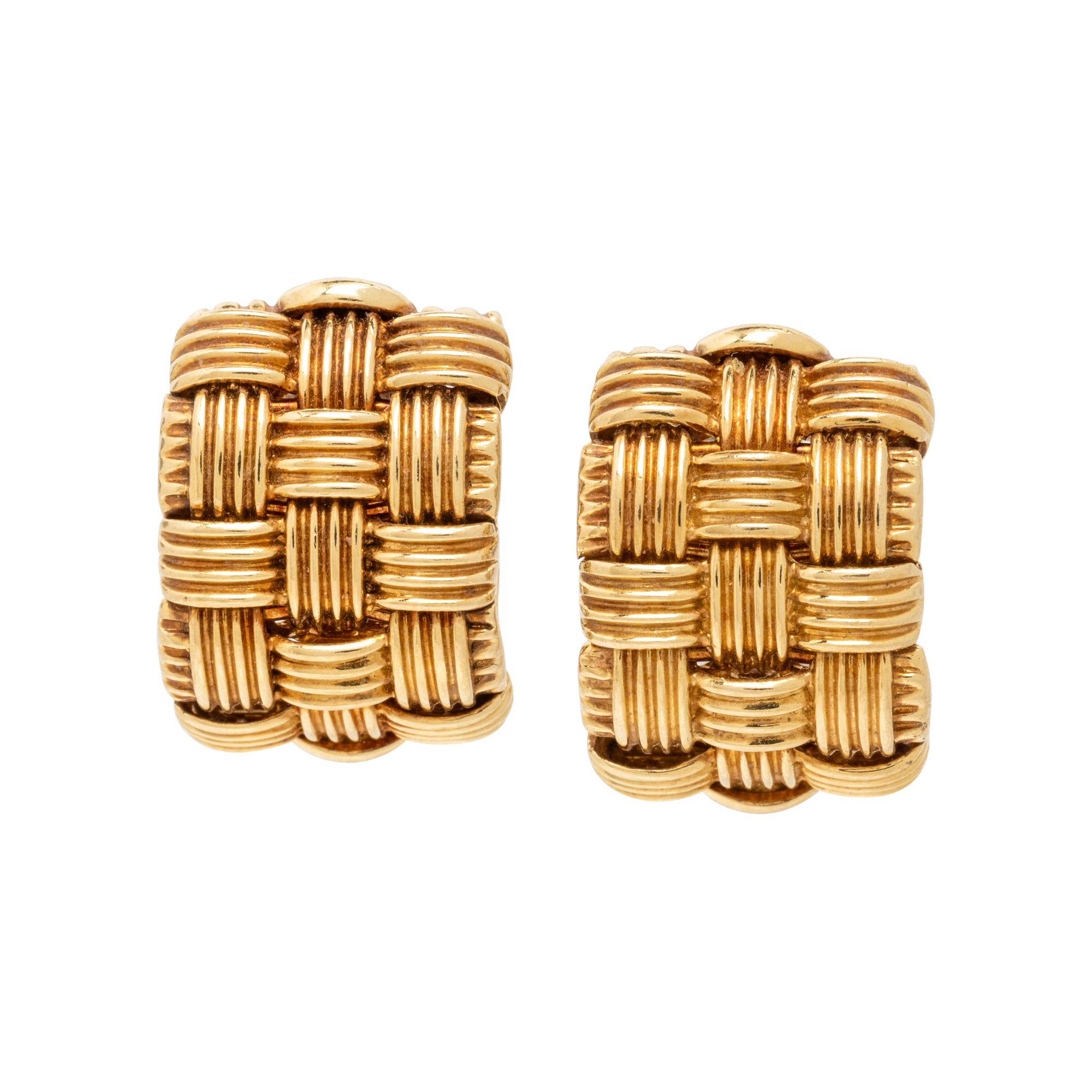 ROBERTO COIN, YELLOW GOLD 'APPASSIONATA' CLIP EARRINGS