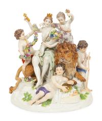 A Meissen Porcelain Europa Figural Group