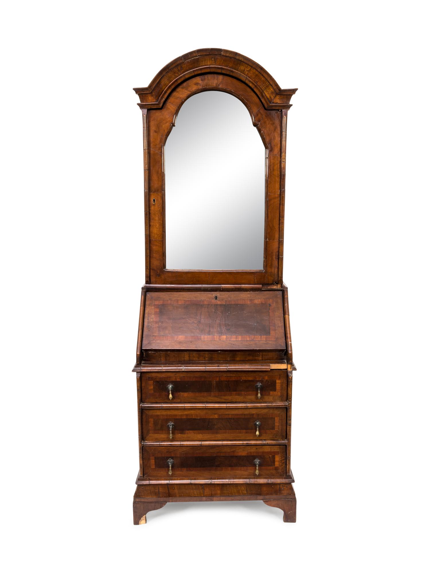 A George I Walnut Secretary Desk