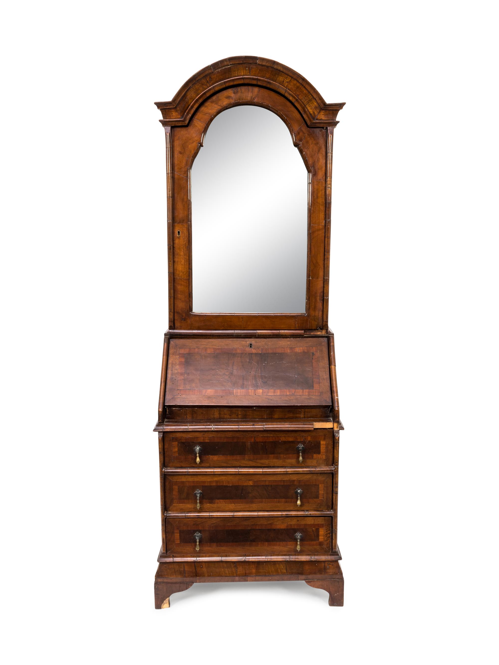 A George I Walnut Secretary Desk