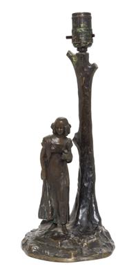 A Continental Bronze Figural Lamp Height 18 3/4 inches. — EARLY 20TH CENTURY