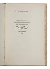 FROST, Robert (1874-1963). A group of 3 FIRST EDITIONS, comprising: