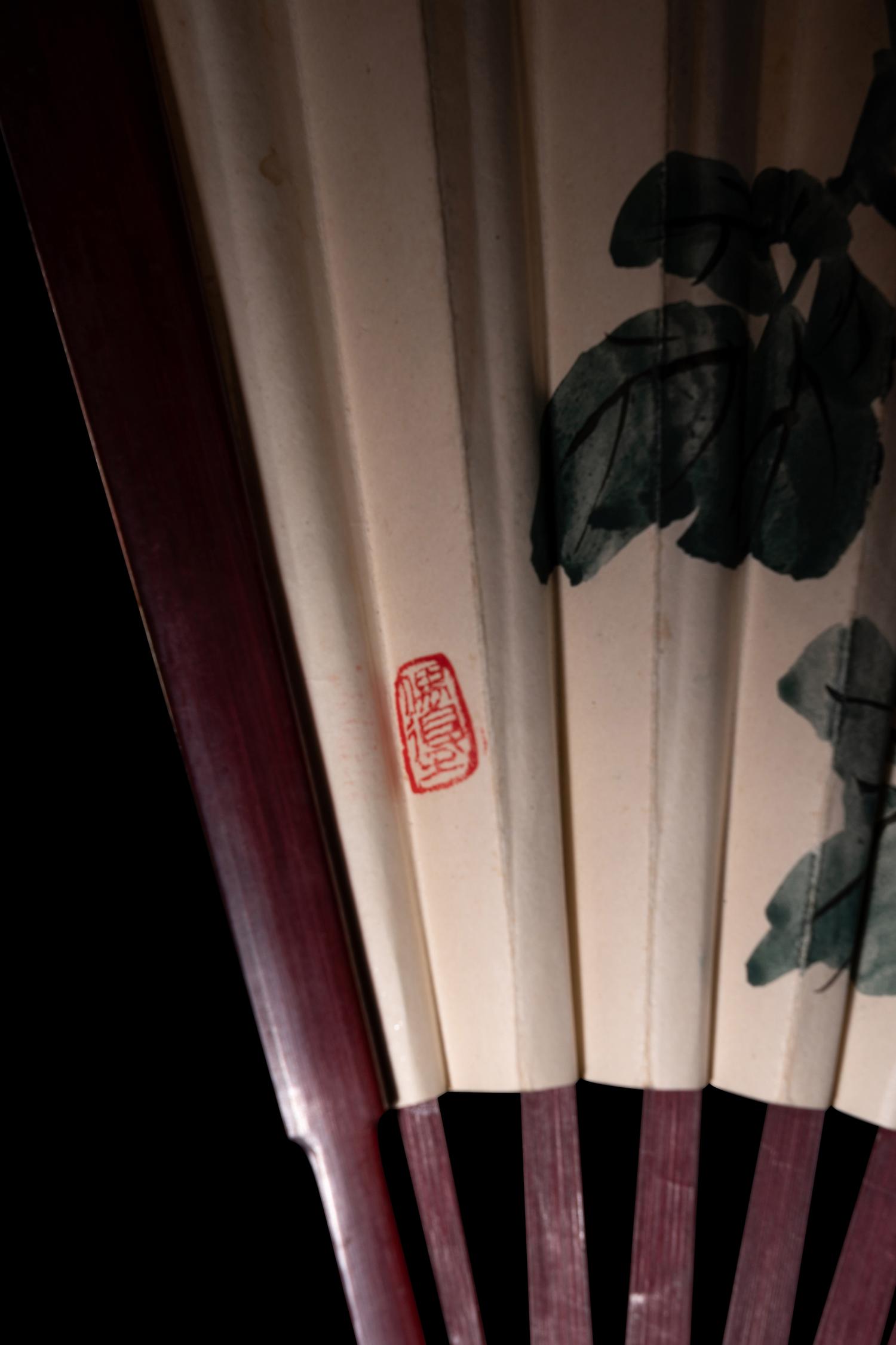 Two Chinese Paper Folding Fans