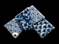 Three Japanese Blue and White Porcelain Scholar's Objects