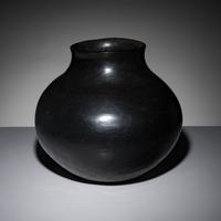 Santa Clara Blackware Pottery Jar