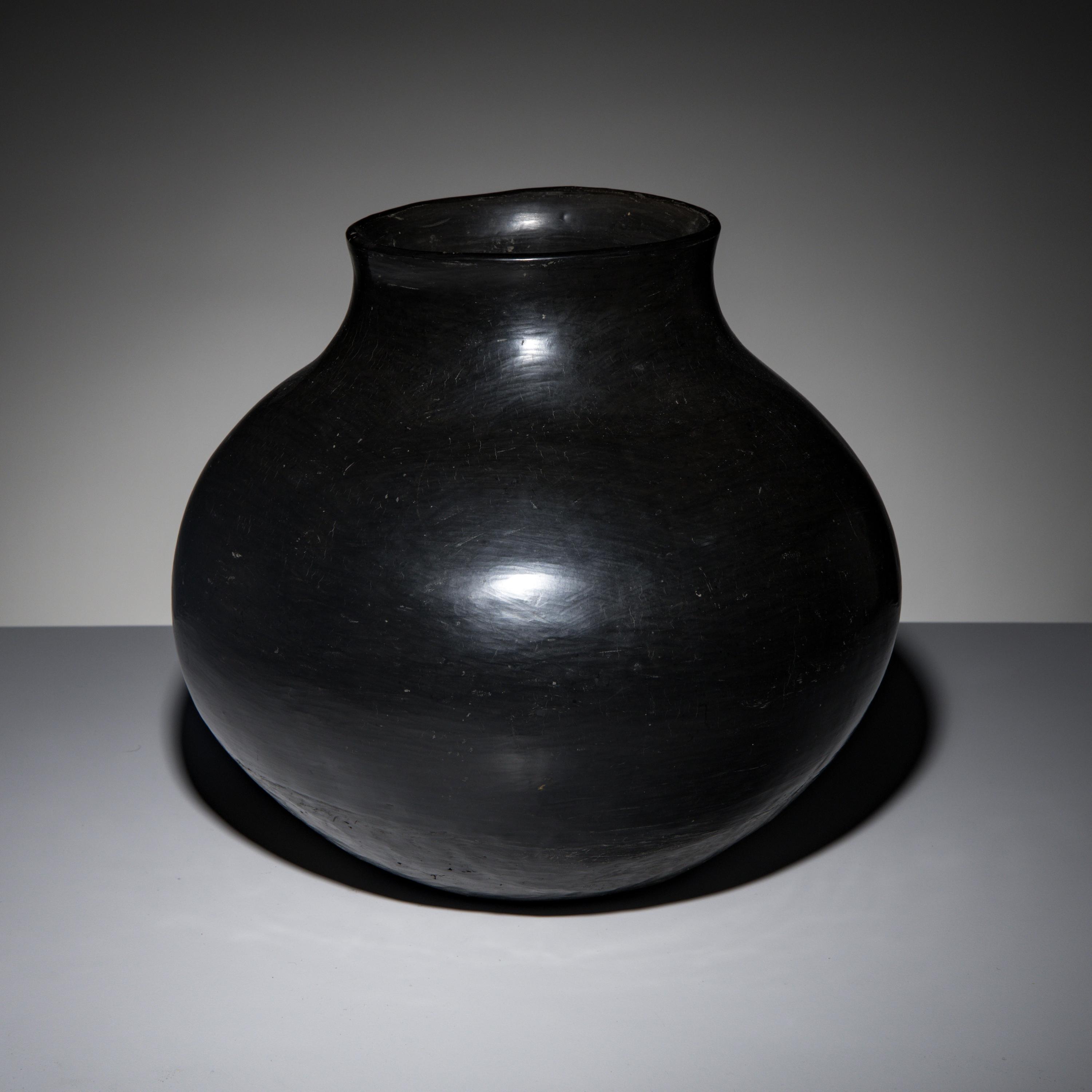 Santa Clara Blackware Pottery Jar