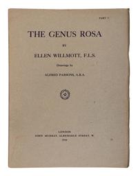 [NATURAL HISTORY]. WILLMOTT, Ellen Ann (1858-1934). The Genus Rosa . London: John Murray, 1910-1914.