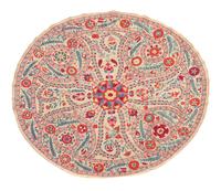 A Collection of Suzani Embroideries Longest 5 feet 9 3/4 inches x 4 feet 8 1/4 inches. — 20TH CENTURY