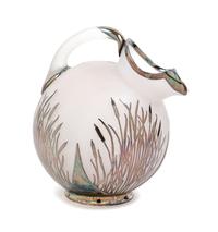 A Silver Overlay Glass Pitcher Height 9 1/4 inches. — FIRST HALF 20TH CENTURY